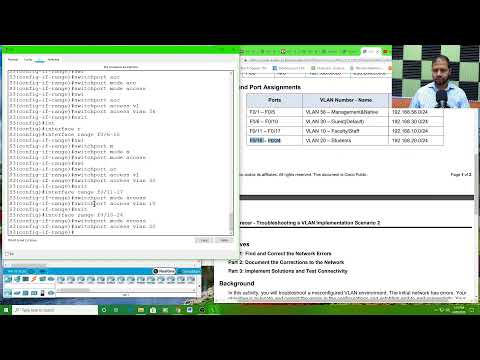 Lab 6.2.3.8 Packet Tracer - Troubleshooting a VLAN Implementation  - Professor Munshi Shams (CCNA 2)