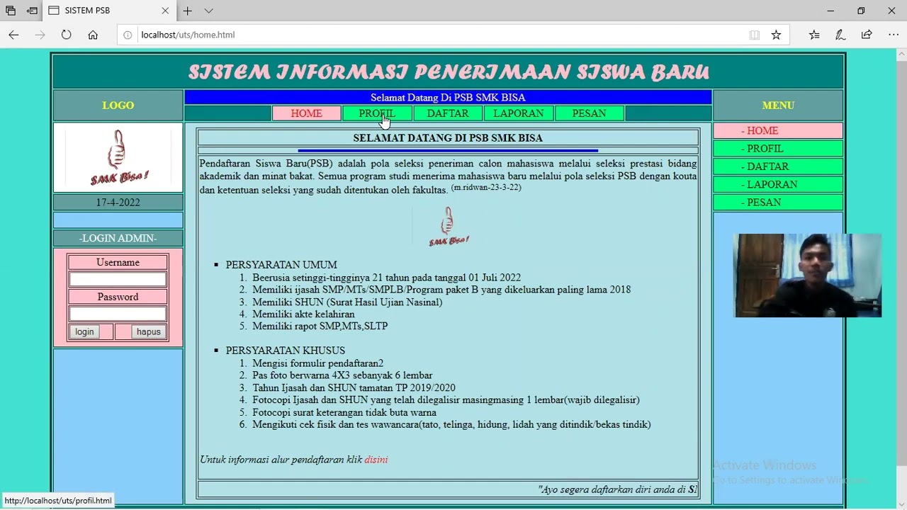 UTS PEMROGRAMAN WEB 1 (Kerangka Web)