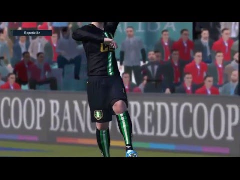Gol de Simeone. Banfield 5 Argentinos Jrs 2. Liguilla. Pre Sudamericano  Pes 16.FPT