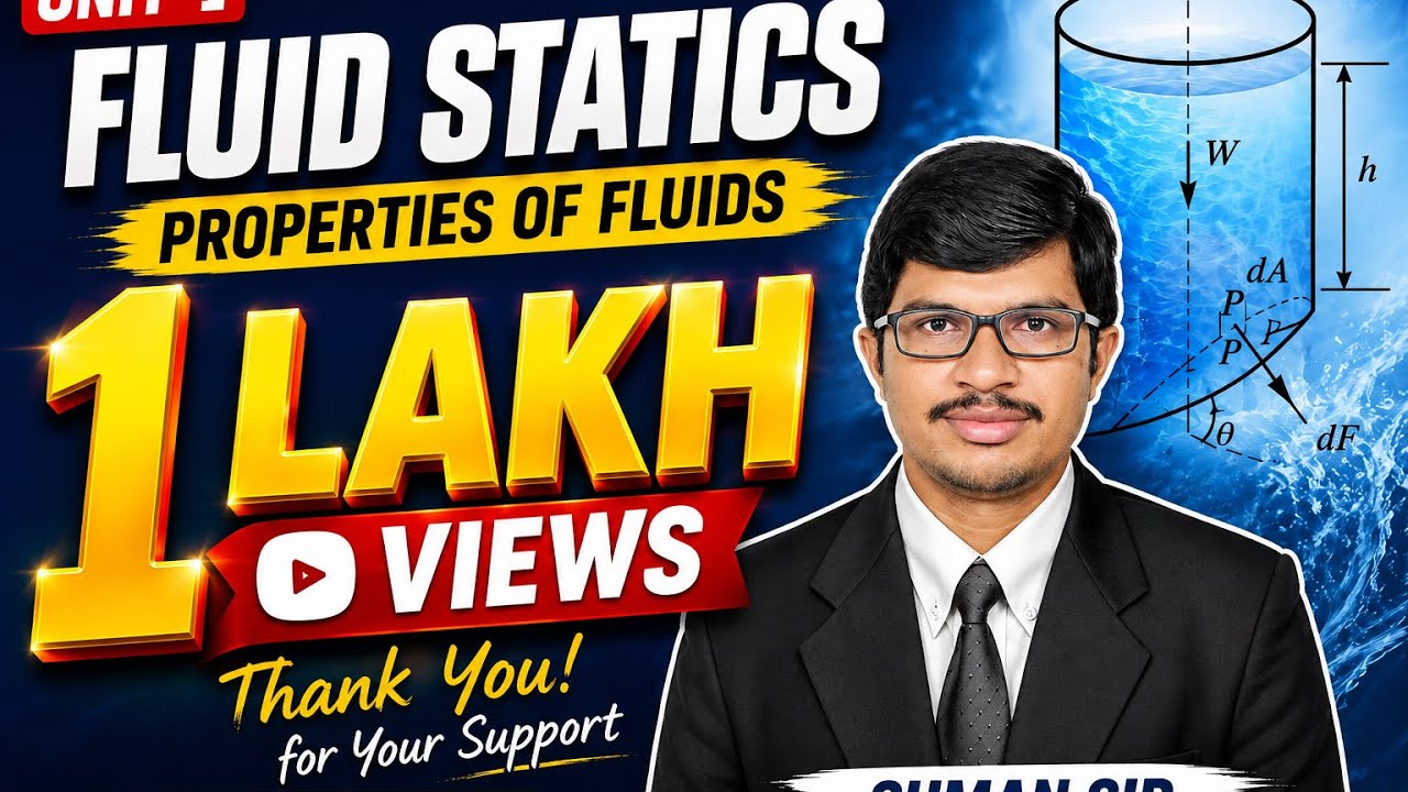 Unit-1: Fluid Statics - Properties of Fluids | (Fluid Mechanics and Hydraulic Machines)