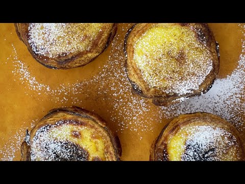 Pastéis de Nata ~ Pastéis de Nata Portugueses | Massa folhada chinesa de raiz