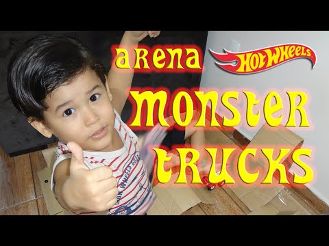 Arena de papelão Hot Wheels Monster Trucks