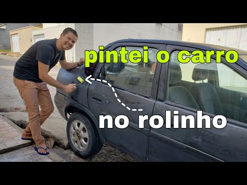 pintei o carro no rolinho, será que ficou bom?!