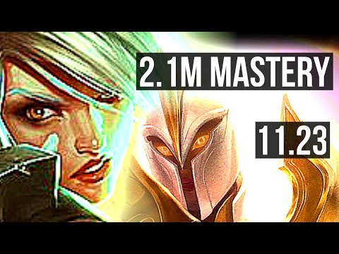 RIVEN vs KAYLE (TOP) | 2.1M mastery, 6 solo kills, 300+ games, 7/2/4 | EUW Master | 11.23