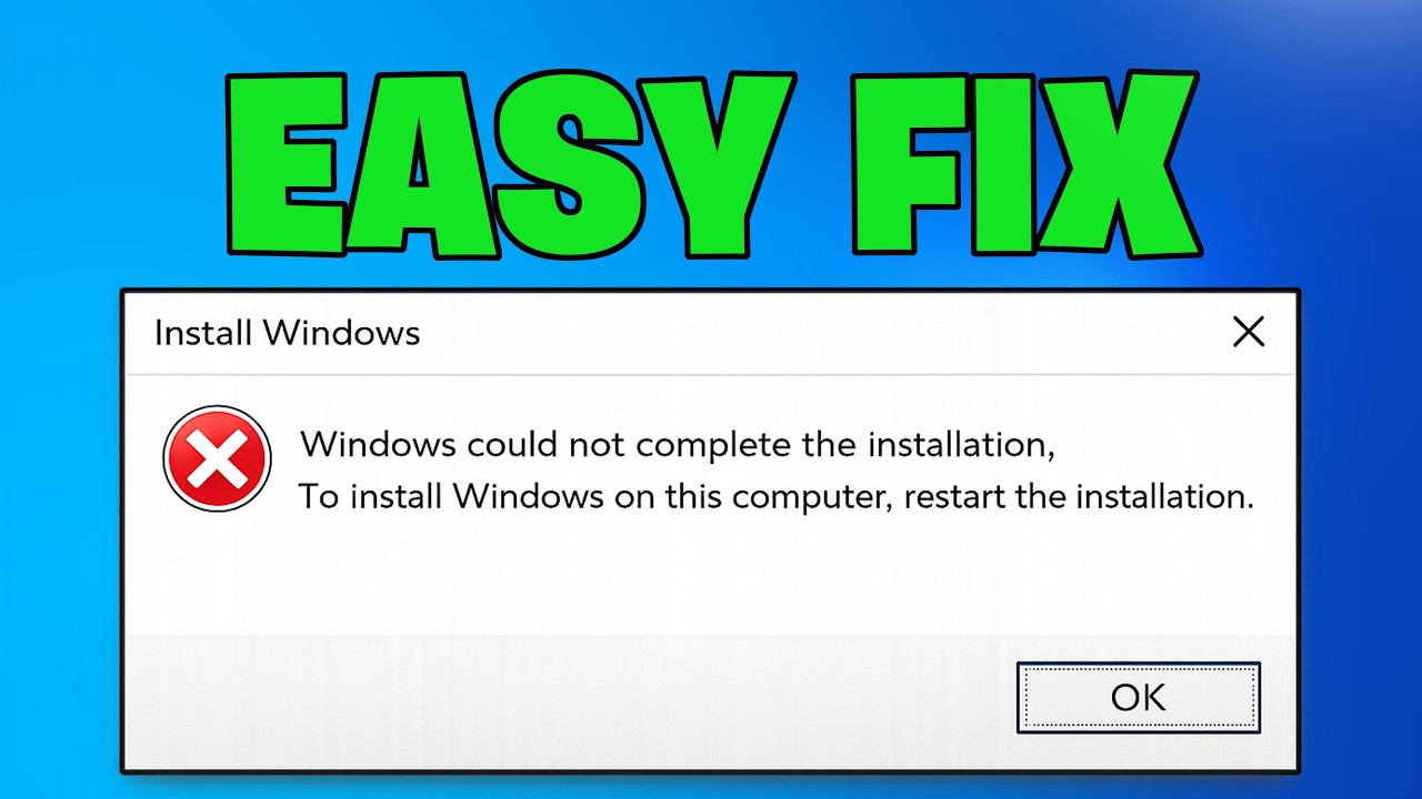 How To Fix Windows Could Not Prepare the Computer to Boot Into the Next Phase of Installation Error