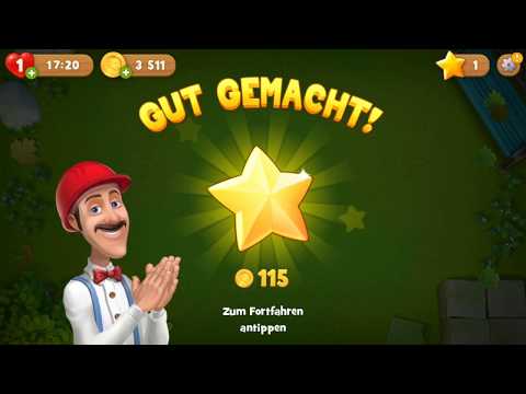Gardenscapes Level 1249 SCHWER Lösung - Mobil Handy Spiel Gameplay Let's Play