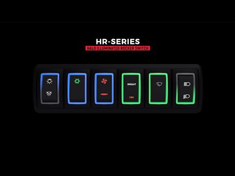 HR-Series Halo Illuminated Sealed Rocker Switch