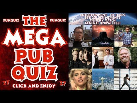 The MEGA PUB QUIZ Quiz/Trivia - No27 - 5 Different Rounds - Please see Description.