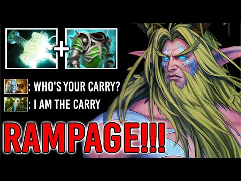 SUPER CARRY Nature RAMPAGE vs Pro PL Crazy Electric Shotgun Team Wipe Very Hard Game WTF Dota 2