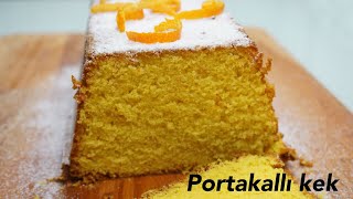 Gıda boyası yok ! SAPSARI Nefis 🍊 PORTAKALLI KEK nasıl yapılır/ tatlı tarifleri/Figen Ararat