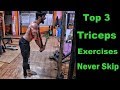 Top 3 Exercises to grow BIGGER TRICEPS | 3 Must Do Exercises for Triceps