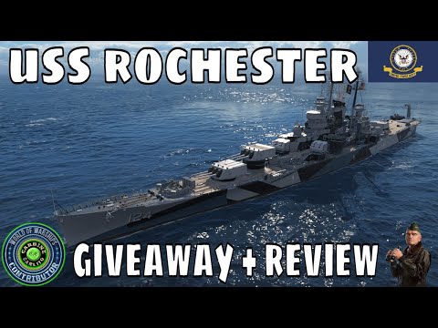 American US Heavy Cruiser USS Rochester World of Warships Review Guide