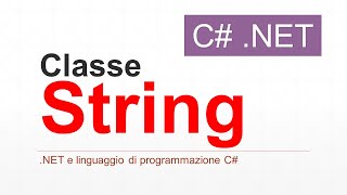 C# - Classe String (.NET) ITA