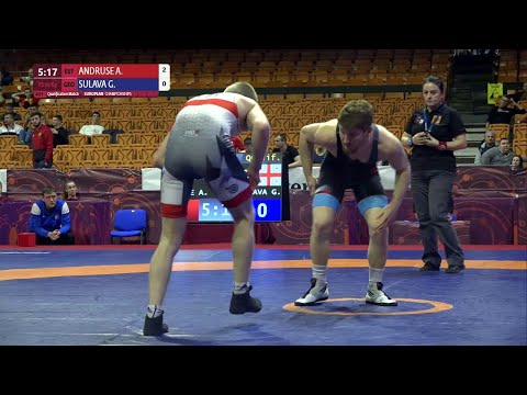 Qual. FS - 74 kg: A. ANDRUSE (EST) v. G. SULAVA (GEO)
