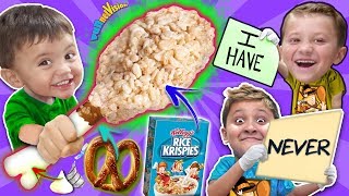 NEVER HAVE I EVER + DIY THANKSGIVING TURKEY LEG w Rice Krispies Treats FUNnel Family Recipe