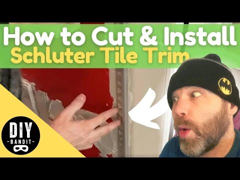 ️🔥 HOW TO CUT & INSTALL SCHLUTER ALUMINUM BULLNOSE TILE EDGING TRIM➔Easily Transition Tile & Drywall