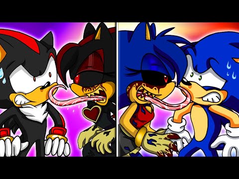 SONICA.EXE & SHADINA.EXE LOVE SONIC & SHADOW!! - [Sonic Comic Dub Compilation]