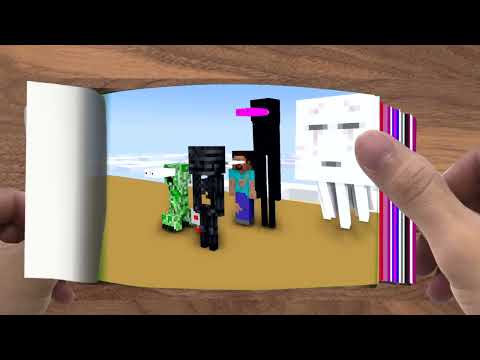 FLIPBOOK  Monster School  SCULPT PEOPLE CHALLENGE   Minecraft Animation005