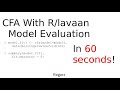 R Lavaan CFA Model Evaluation In 60 Seconds