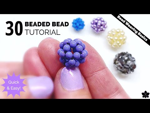 Quick and Easy 30 Beaded Bead Tutorial #beebeecraft
