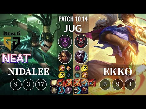 GEN Neat Nidalee vs Ekko Jungle - KR Patch 10.14