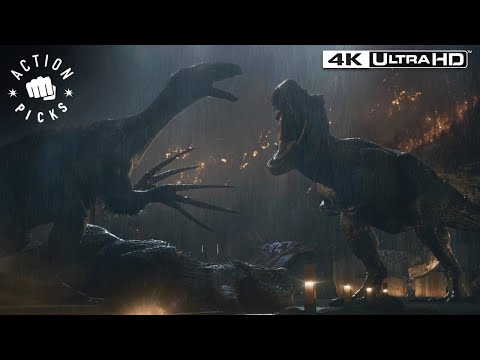 T.Rex Vs The Giganotosaurus (Full Fight) | Jurassic World Dominion 4k HDR