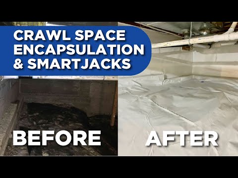 Before & After Crawl Space Encapsulation & SmartJacks