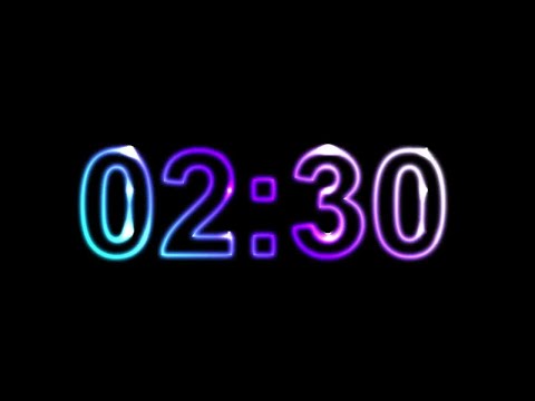 2 minutes and 30 seconds timer countdown