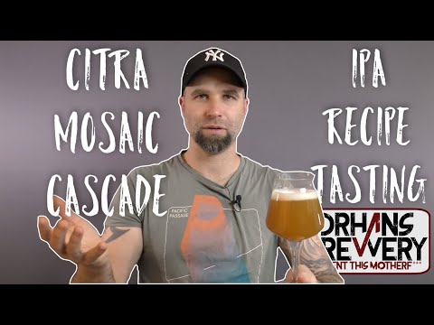 Mosaic Cascade Citra  Double Dry Hopped IPA - all grain Recipe and Tasting