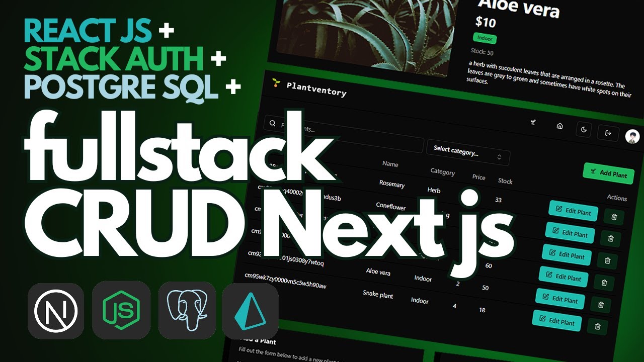 Build & Deploy Full Stack Next.js & React CRUD App with Auth | ShadCN UI, PostgreSQL, Prisma