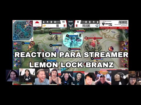 REACTION STREAMER TERIZLA LEMON LOCK BRANZ | RRQ VS EVOS MATCH 3