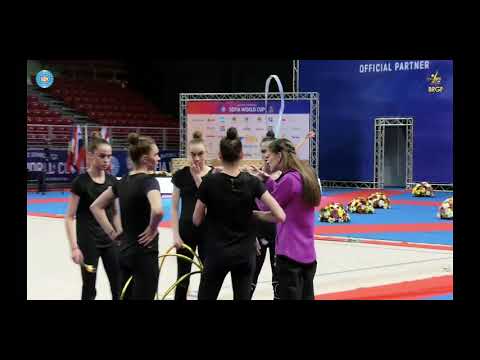 Viktoria ONOPRIENKO ribbon training World cup Sofia 2019