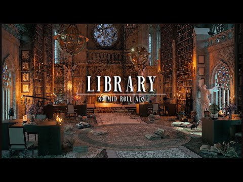 🕯Cozy Locked Library Ambience ASMR Room: Orilium - Magical Readathon ✨