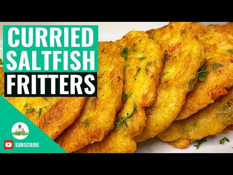 Curry Flavored Saltfish Fritters | Jamaican Saltfish Fritters | How to make Curry Saltfish Fritters