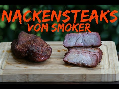 Neck steaks from the smoker
