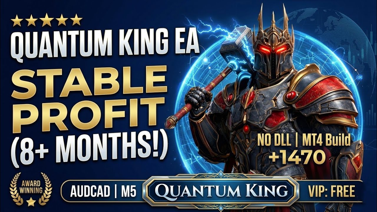 Quantum King EA V3.1 MT4 Review | Best AUDCAD Trading Robot 2026 | No DLL | Auto EA Store