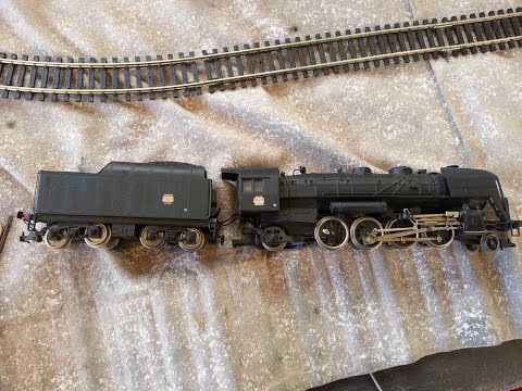 HO OO Jouef Steam Locomotive 2-8-2 SNCF 141R Class 1264 Argentan being test run