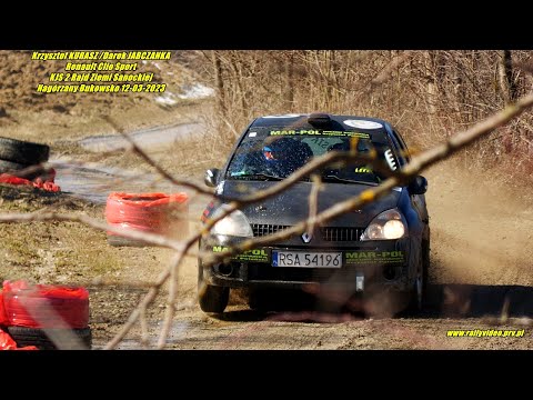 K. KURASZ /D.JABCZANKA -Renault Clio Sport-KJS 2 Rajd Ziemi Sanockiej Nagórzany Bukowsko 12-03-2023