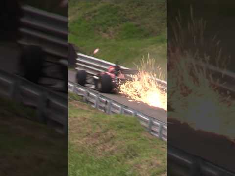 Matthew Ryder HUGE CRASH at Shelsley Walsh Hillclimb 02/06/24 #crash #hillclimbracing #cars
