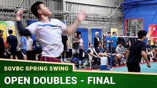 SGVBC Spring Swing | Open Doubles | Final | Kevin Fu/Lawrence Taing vs Jaden Chen/Lingga Lie