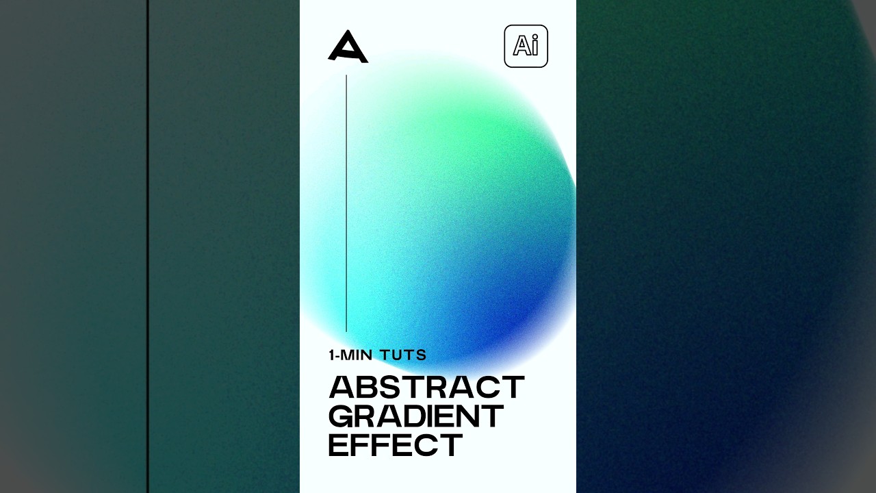 Easy Abstract Gradient Effect in Illustrator | 1-min Tuts #shorts