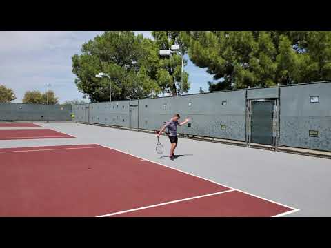 College Tennis Player - Hitting down the middle