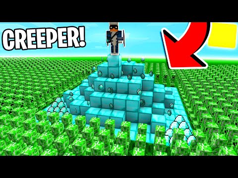 DIFENDO I DIAMANTI DA 100.000 CREEPER MODIFICATI - Minecraft ITA