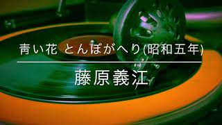 青い花 とんぼがえり/藤原義江(昭和5年)