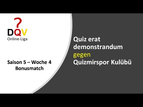DQV Online-Liga Saison 5 - Woche 4 - Bonusmatch