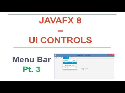 JavaFX 8 Tutorial - Menu Bar - Part 3 - #15