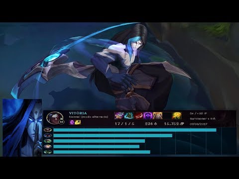 Kayn top Forma azul vs Heimerdinger, TOP DANO,  17/1/5  S+ replay