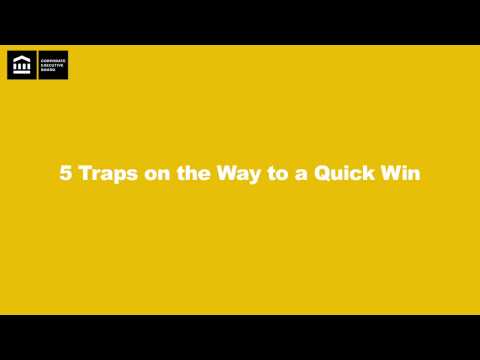 The Quick Wins Paradox