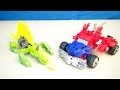 TRANSFORMERS 4 OPTIMUS PRIME AND GNAW DINOBOT WARRIORS CONSTRUCTBOTS PLAYSET VIDEO REVIEW