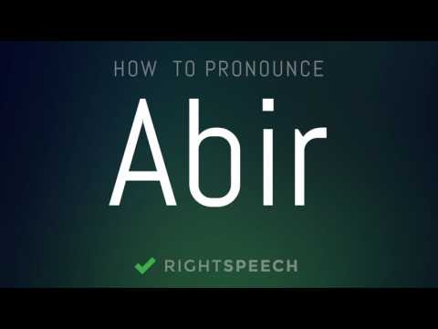 Abir - How to pronounce Abir